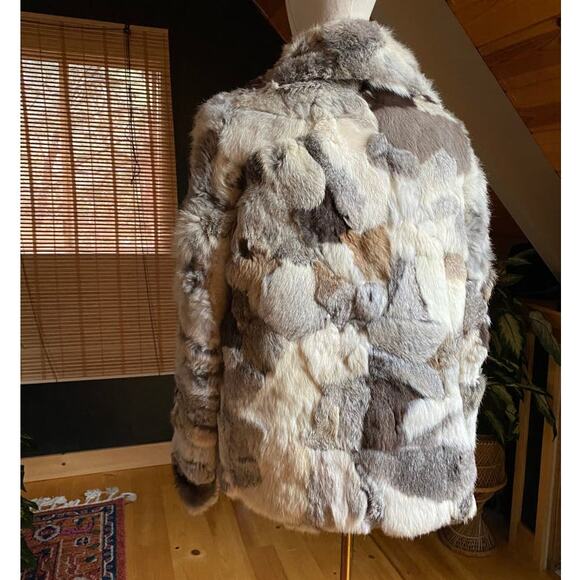 1970s Patchwork Rabbit Fur Jacket - Picture 3 of 8